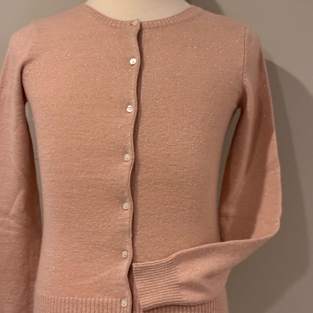 Olivia & Grace Glittering Blush Cashmere Cardigan